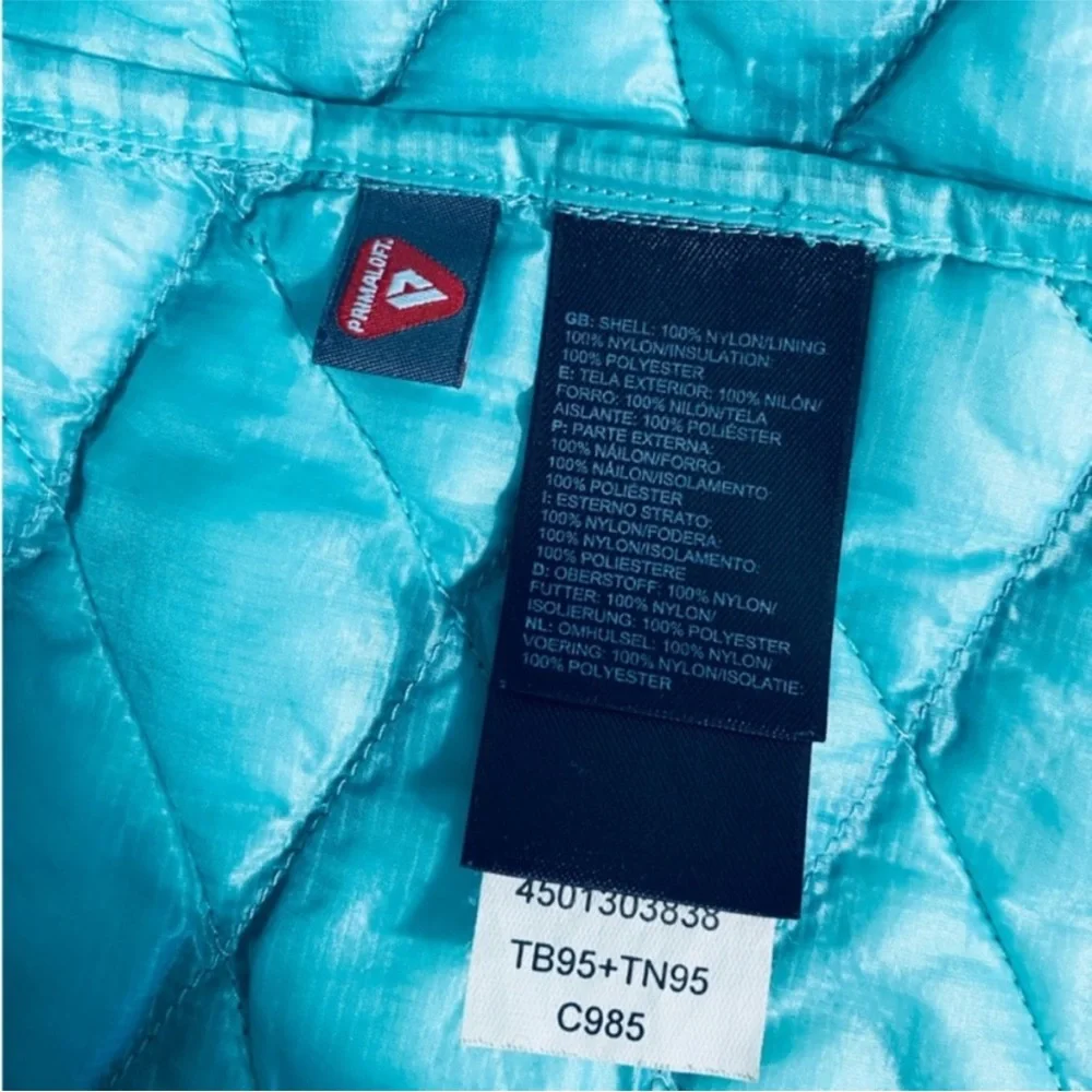 The North Face teal/navy blue primaloft waterproof jacket size small - Picture 11 of 12